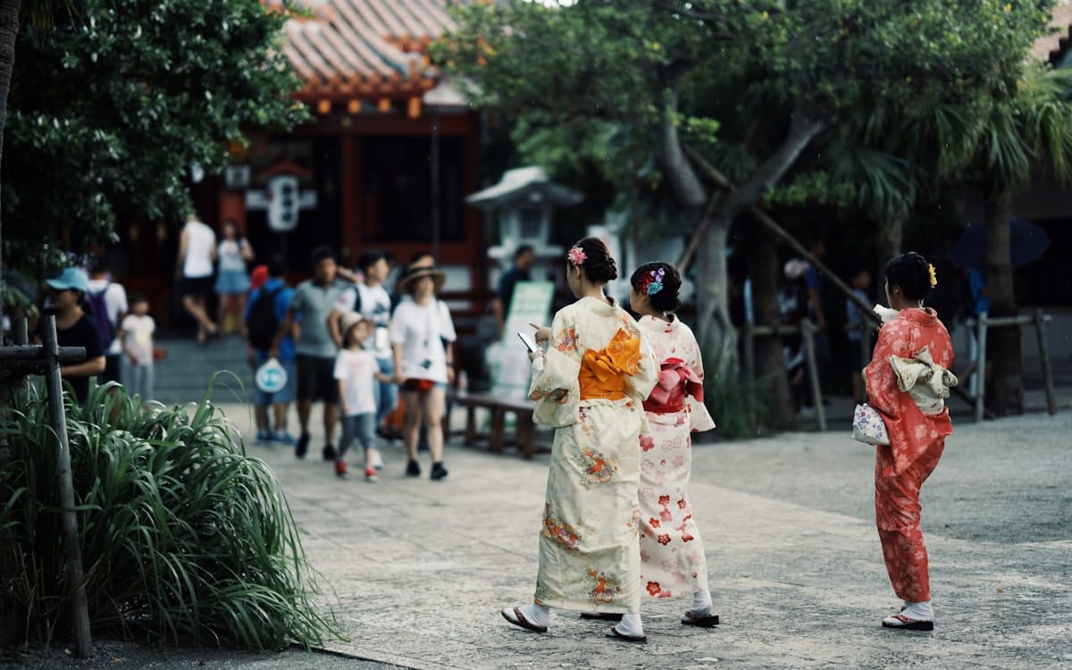 Traditionele Ryukyu kimono Okinawa Japan cultuurervaring